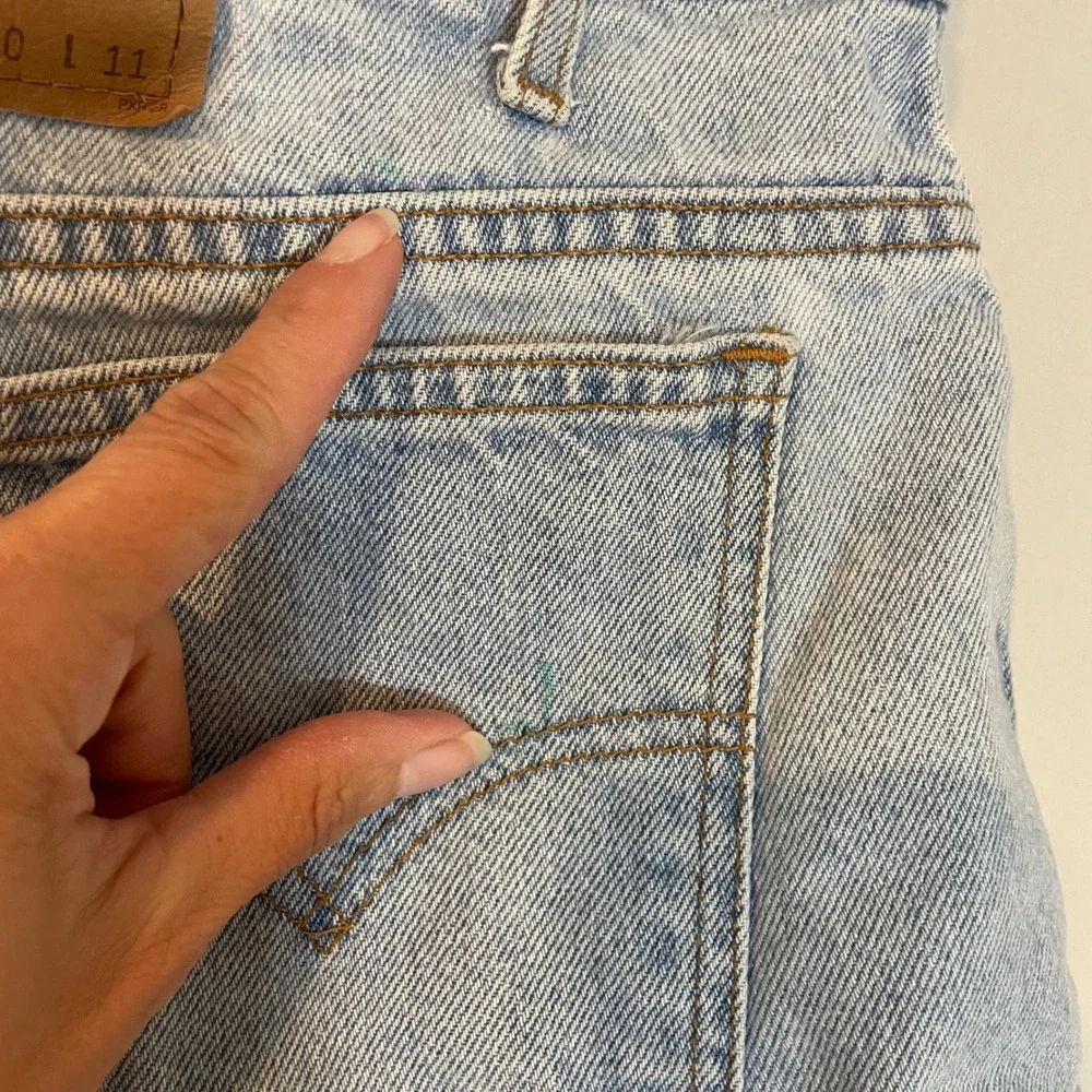 Vintage Levis 560 Loose Fit Orange Tab Denim Shorts‎ Light Wash Mens 40 READ 11